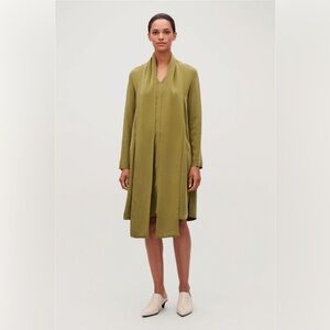 cos long green dress COS